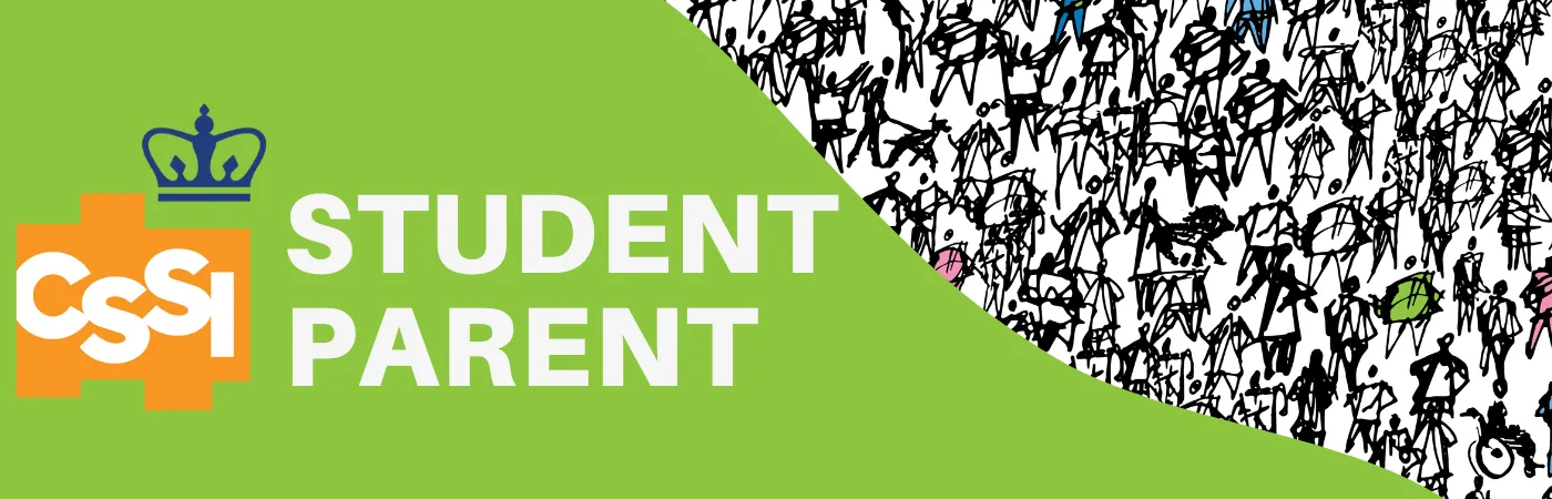 Orange CSSI logo with Student parent on green background